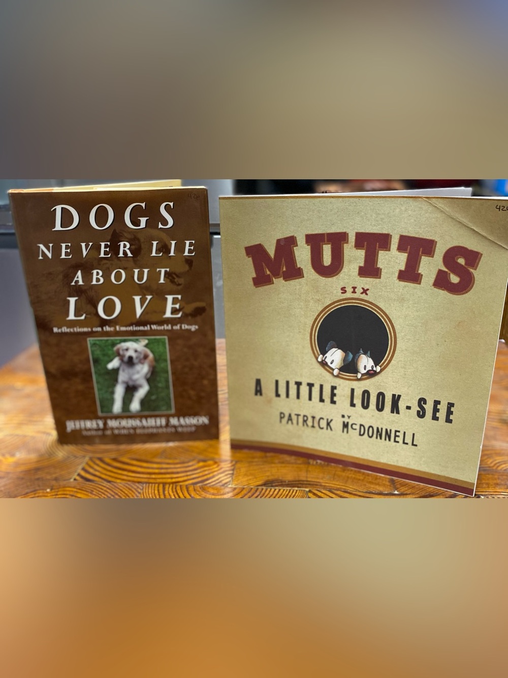 Dog Books lot of 3. One is hardcover the Mutt book is paper back l.